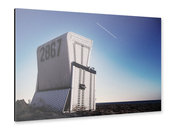 Alu-Dibond "Strandkorb" 30x20 cm artboxONE