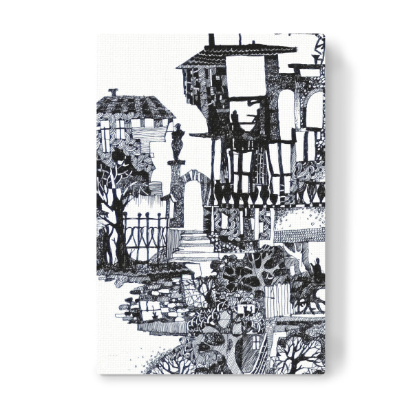 Leinwandbild "Altstadt" artboxONE - Abstrakt,Städte / Weitere - Kleinstadt,Frankreich,Altstadt,Dorf