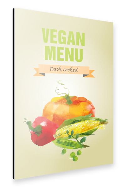 Alu-Dibond "Vegan Menu" 30x20 cm artboxONE