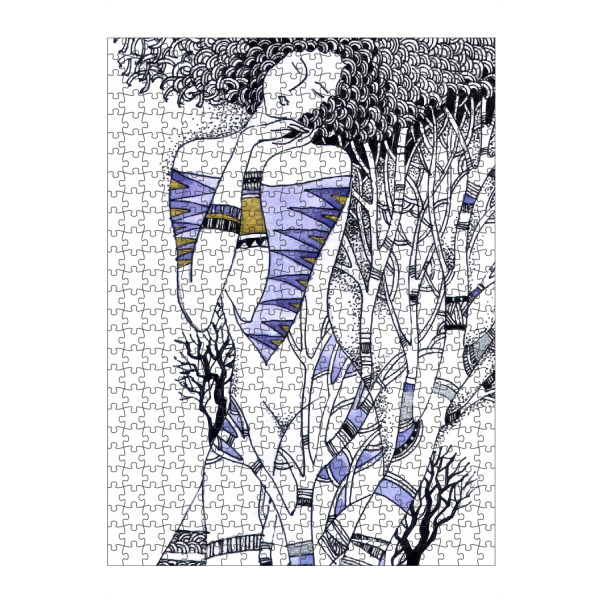 artboxONE Puzzle "Winter Deko II" artboxONE - Abstrakt - Nackt,Frau,Muschi,Vagina,Locken,Baum,Winter,Posen - Bild nackt