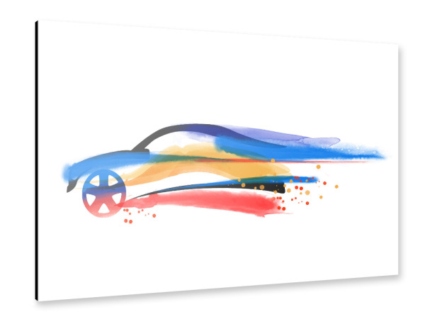 Alu-Dibond "Car Stream" 30x20 cm artboxONE