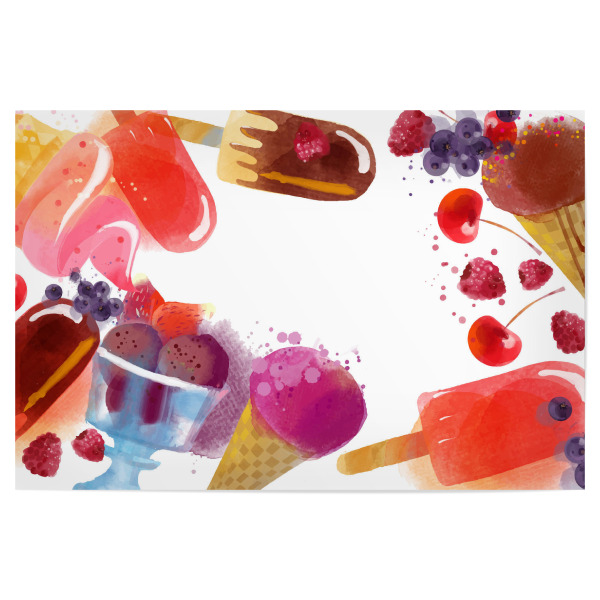 Poster 30x20 cm "Ice Menu red" artboxONE - Rock the kitchen,Essen & Trinken