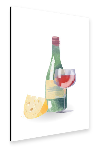 Alu-Dibond "Roter Wein" 30x20 cm artboxONE