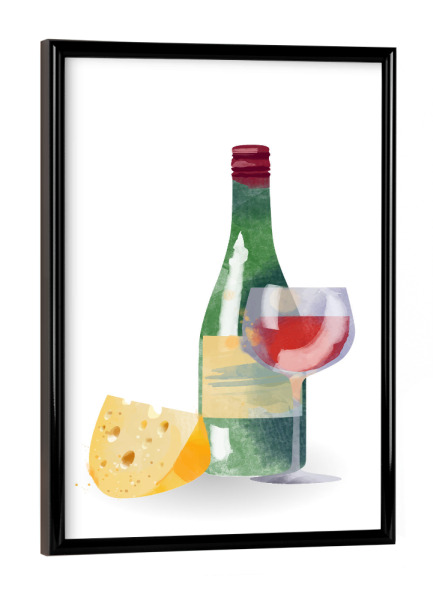 Poster mit schwarzem Rahmen "Roter Wein" artboxONE - Rock the kitchen,Essen & Trinken
