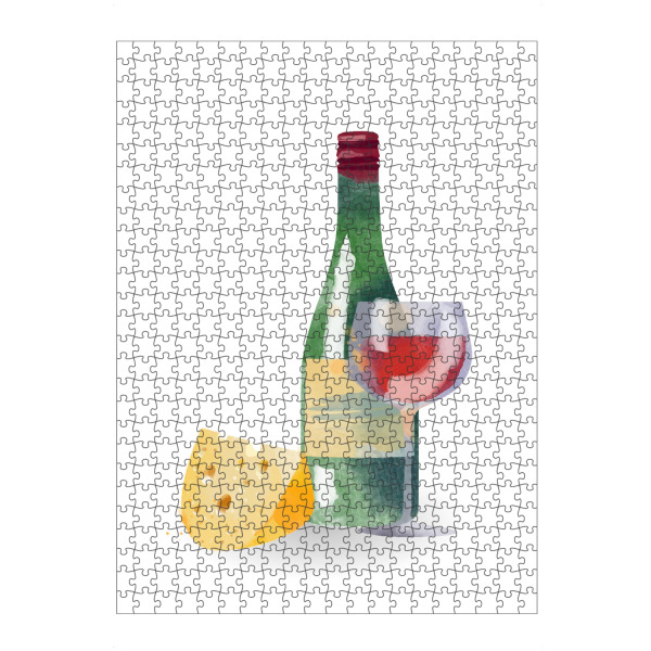 artboxONE Puzzle "Roter Wein" artboxONE - Rock the kitchen,Essen & Trinken - Rotwein,Gereift,Käse,Weinflasche,Käseeecke,Käseblock,Dessert,Nachtisch