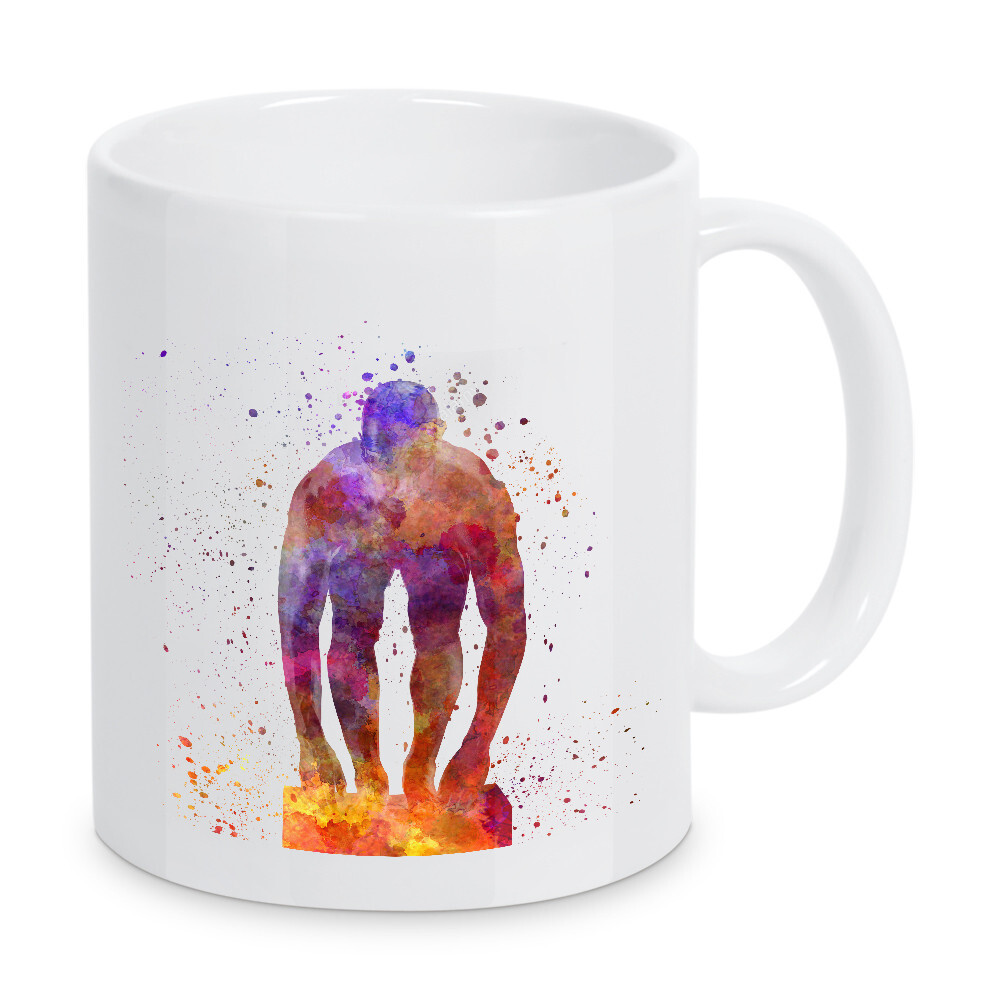 Tasse "Swimmer in watercolor-b" artboxONE - Sport - Watercolor,Sport,Sports,Colorful,Illustration,Swimmer,Swimming,Pool,Olympic,Trampoline