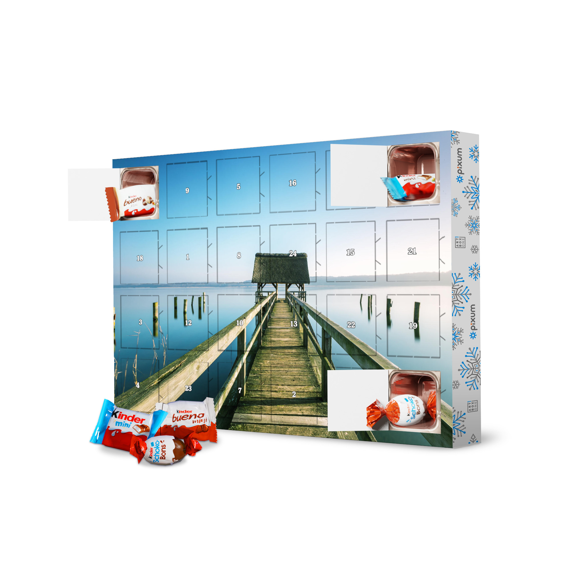 Adventskalender mit Produkten von Kinder Razeburger Steg artboxONE Adventskalender Natur