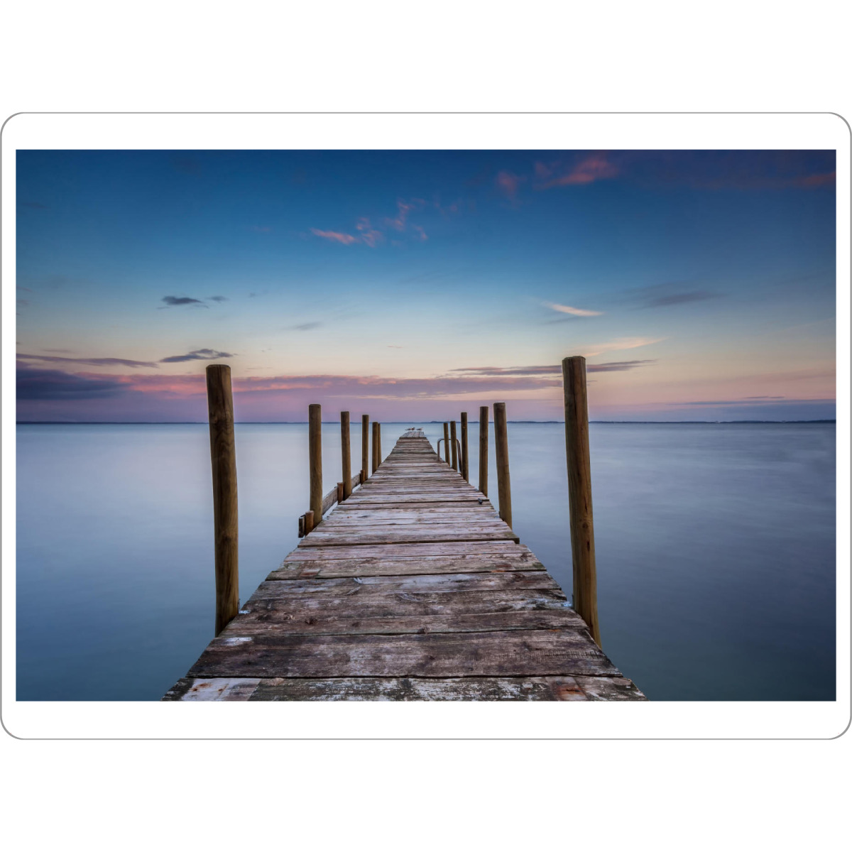 Tischset "Steg Pelzerhagen" artboxONE - Natur,Städte / København - Meer,Steg,Weitsicht,Fernblick,Sonne,Sommer,See,Holz,Witterung,Verwittert