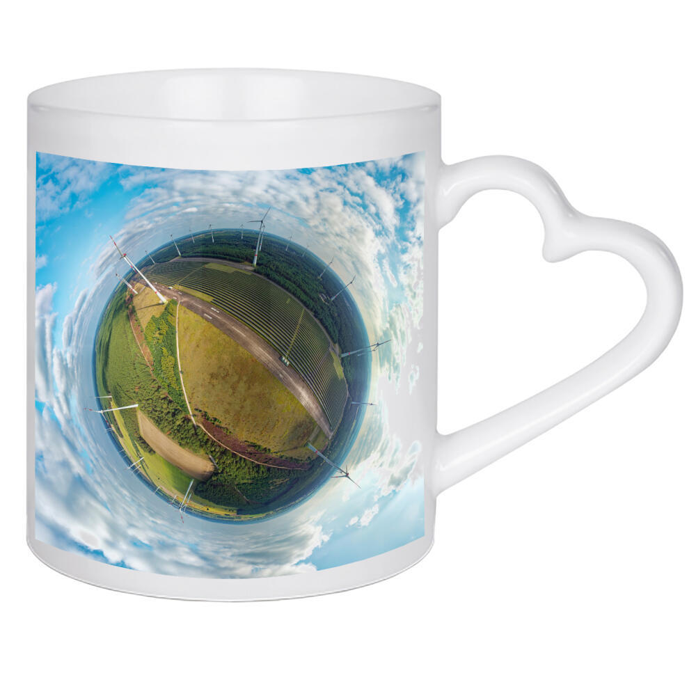 Herztasse "Wind-/Solarpark Mahlwinkel - high" artboxONE - Städte,Natur,Reise,Architektur,Reise / Länder
