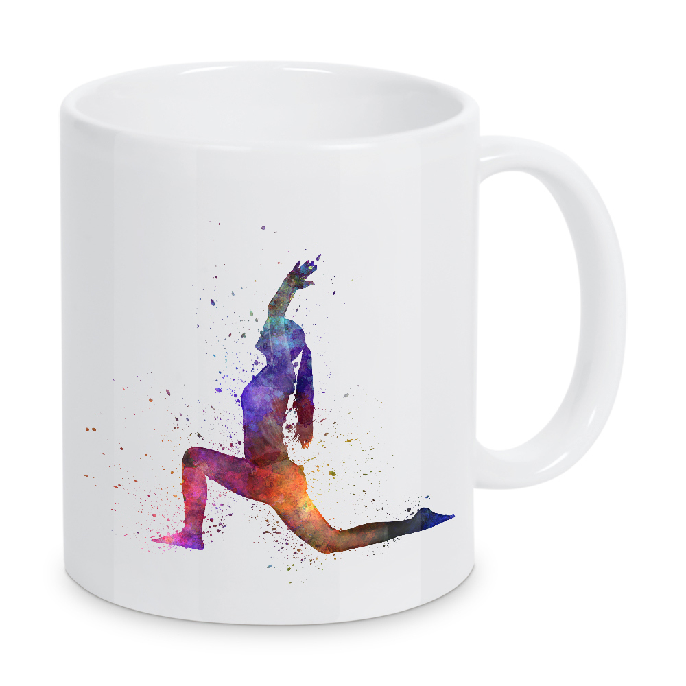Tasse "Watercolor yoga-d" artboxONE - Sport - Sport,Sports,Color,Illustration,Watercolor,Yoga,Relaxation,Zen,Bohemian,Female,Woman,Frau
