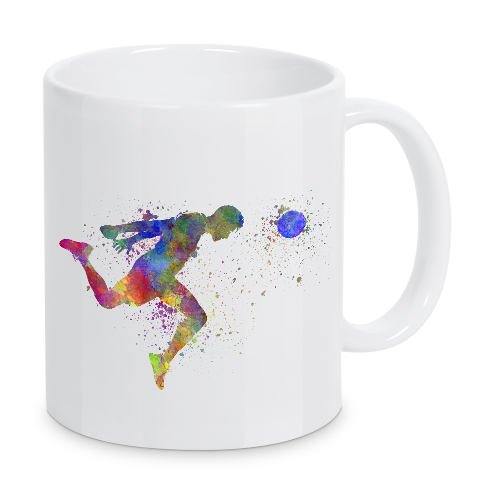 Tasse "Man soccer football player" artboxONE - Sport - Sport,Sports,Watercolor,Soccer,Footballer,Player,Ball,Scorer