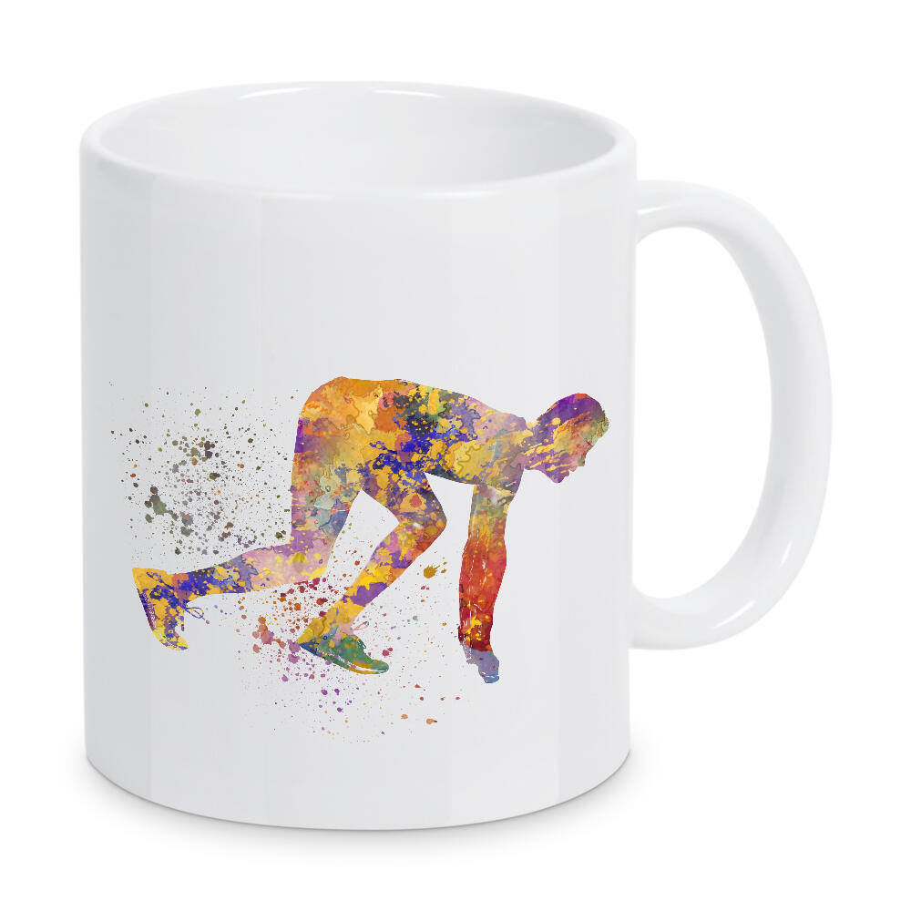 Tasse "Runner in watercolor" artboxONE - Sport - Sport,Sports,Watercolor,Runner,Running,Athlete,Olympic,Start