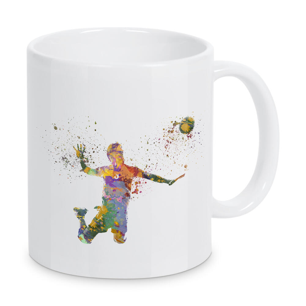Tasse "Volleyball player in watercolor" artboxONE - Sport - Sport,Sports,Watercolor,Volleyball,Beach,Jump,Net,Competition,Athlete,Player