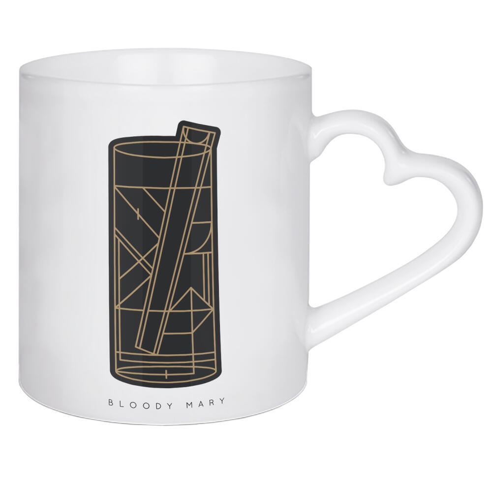 Herztasse "Bloody Mary art deco cocktail" artboxONE - Essen & Trinken / Alkohol