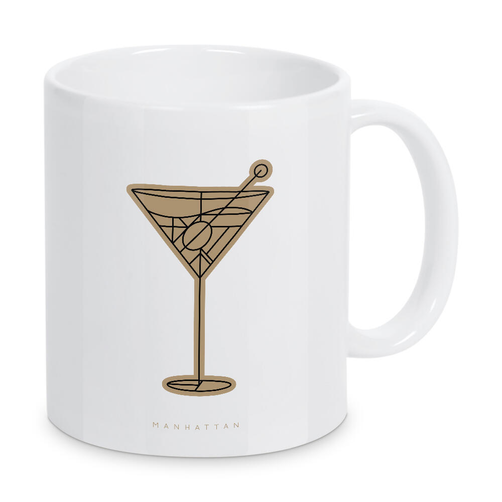 Tasse "Art deco dirty Manhattan dark" artboxONE - Essen & Trinken / Alkohol