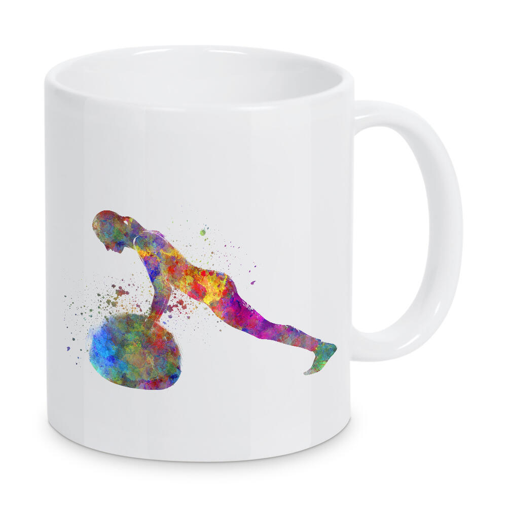 Tasse "Watercolor fitness-g" artboxONE - Sport - Sport,Sports,Watercolor,Fitness,Gym,Exercise,Athlete,Gymnast,Olympic