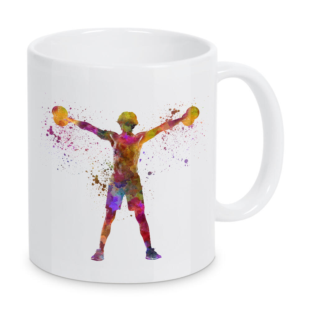 Tasse "Watercolor fitness-l" artboxONE - Sport - Sport,Sports,Watercolor,Fitness,Gym,Exercise,Athlete,Gymnast,Olympic