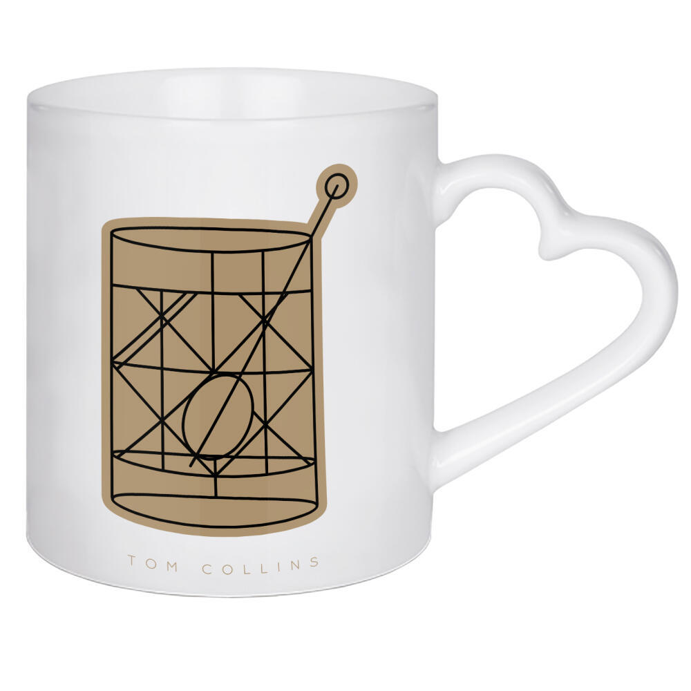 Herztasse "Art deco Tom Collins dark" artboxONE - Essen & Trinken / Alkohol