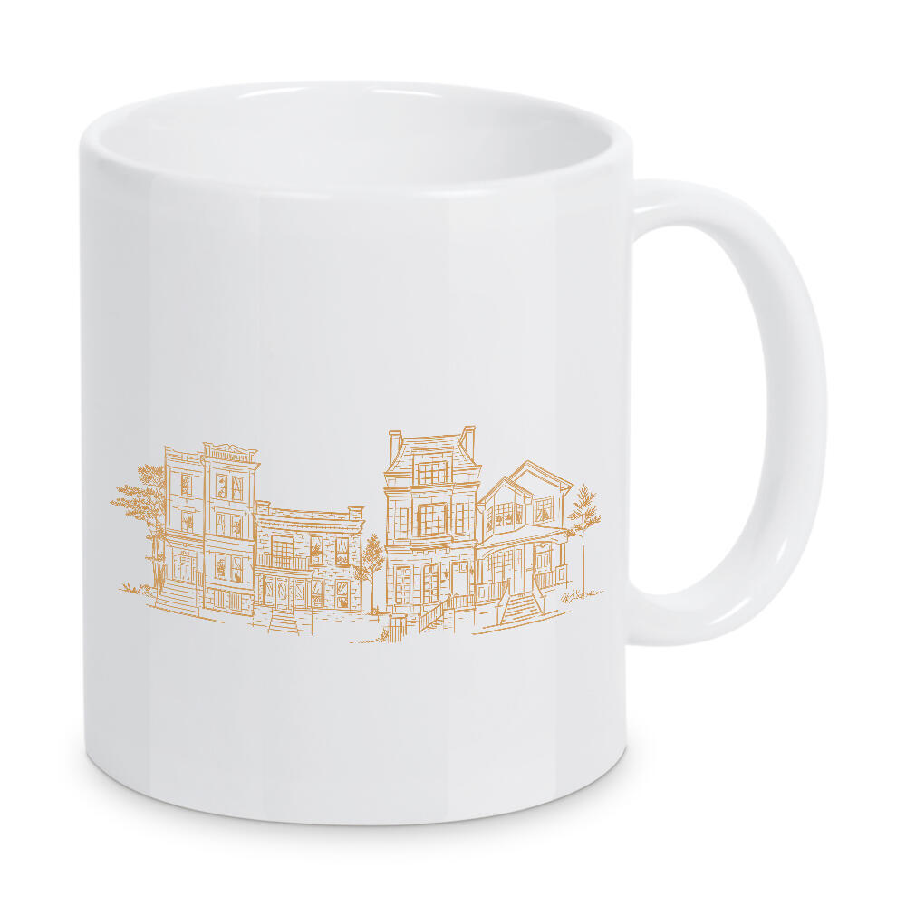 Tasse "House old victorian brown" artboxONE - Städte,Architektur