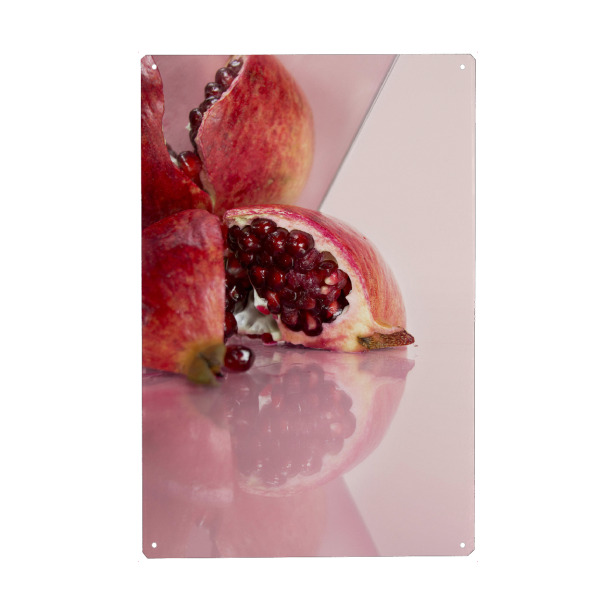 Holzbild "Mirror pomegranate I 2" artboxONE - Rock the kitchen,Essen & Trinken