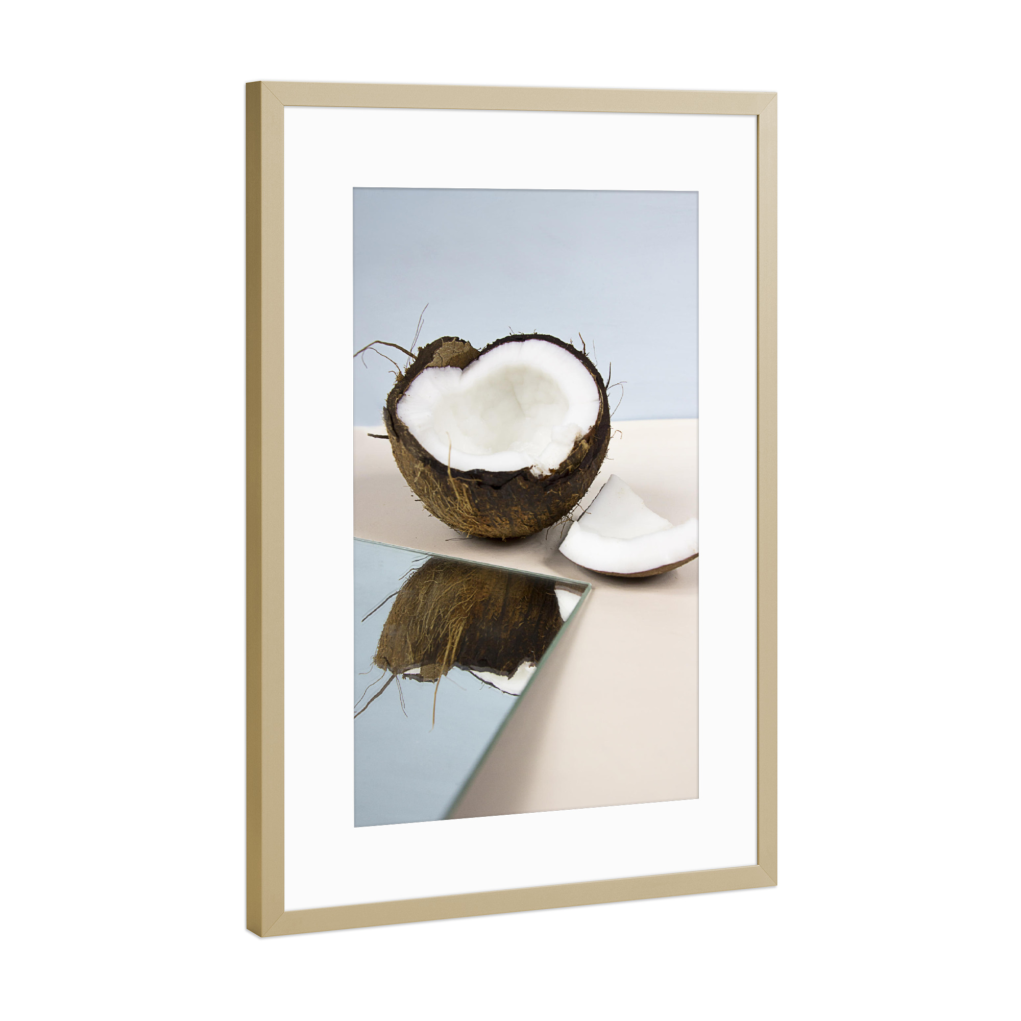 Poster mit Rahmen Gold "Mirror Coconut II 2" artboxONE - Rock the kitchen,Essen & Trinken