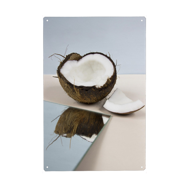 Metall Poster "Mirror Coconut II 2" artboxONE - Rock the kitchen,Essen & Trinken
