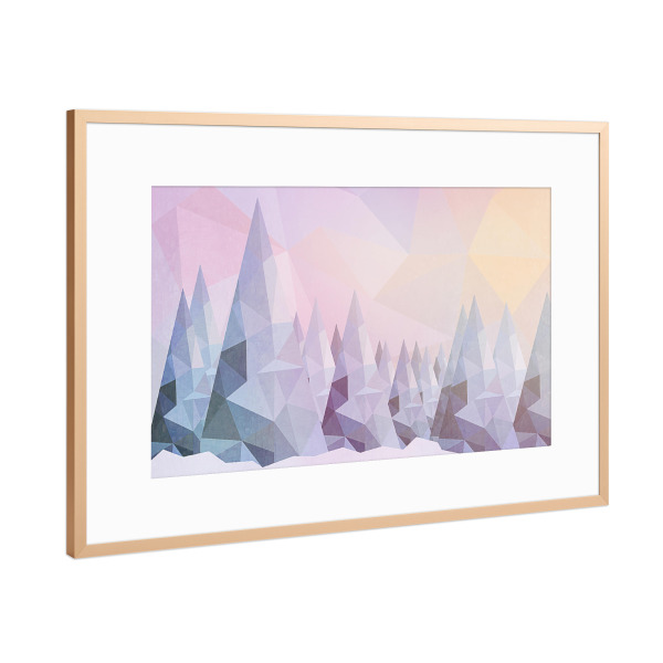 Poster mit Rahmen Kupfer "Geometric World" artboxONE - Natur,Geometrie,Weihnachten