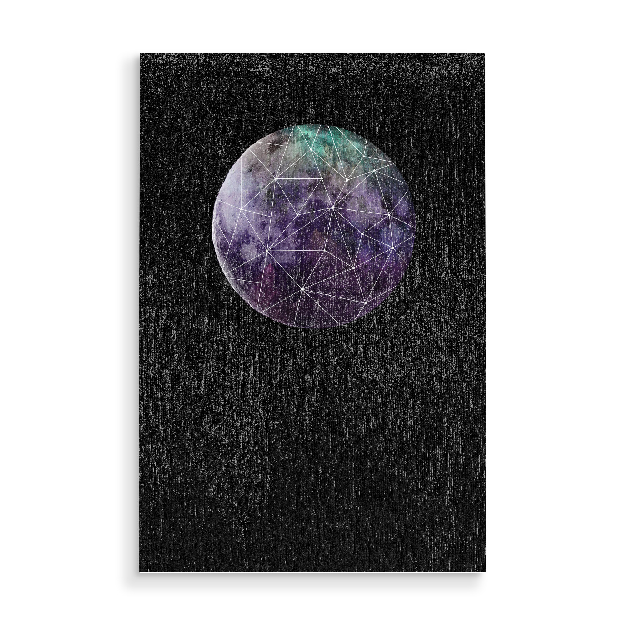 Holzbild "Planet Moon" artboxONE - Galaxy