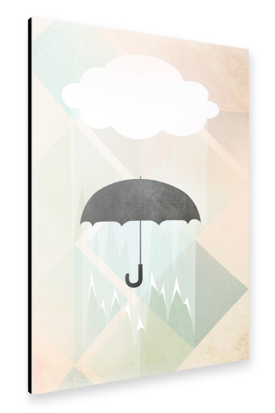 Alu-Dibond "Umbrella" 30x20 cm artboxONE