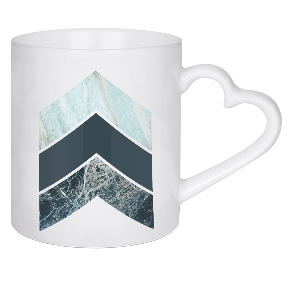 Herztasse "Scandinavian Chevrons" artboxONE - Natur,Abstrakt,Geometrie - Skandinavisch,Chevrons,Nordisch,Abstrakt,Marmoriert,Texturiert,Chevron