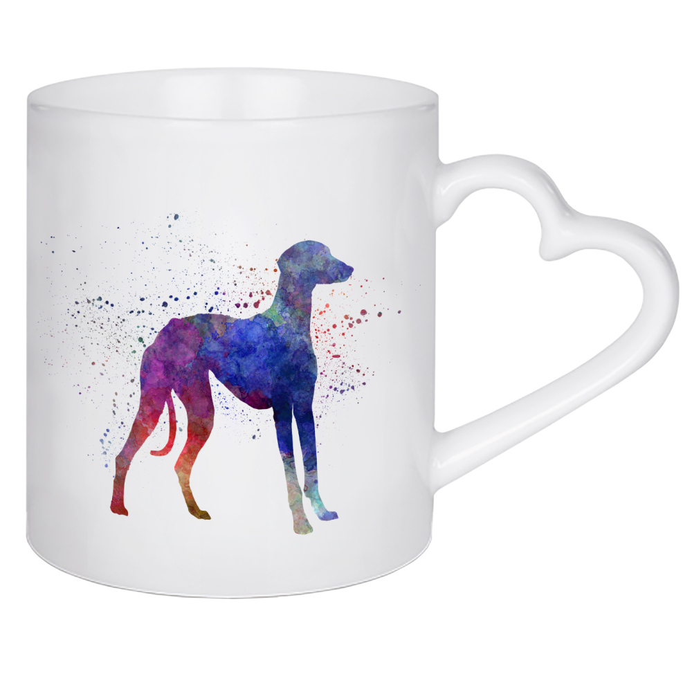 Herztasse "Arabian Greyhound in watercolor" artboxONE - Tiere,Abstrakt