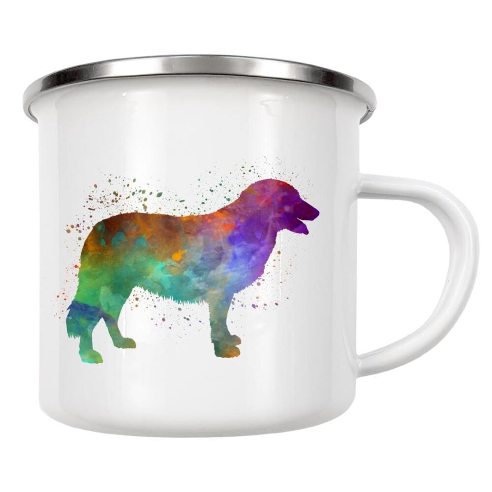 Emaille Tasse "Atlas Mountain Dog in watercolor" artboxONE - Tiere - Dog,Pet,Childish,Watercolor,Decorative,Nursery decor,Animal,Animals,Dogs