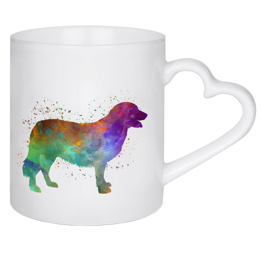 Herztasse "Atlas Mountain Dog in watercolor" artboxONE - Tiere - Dog,Pet,Childish,Watercolor,Decorative,Nursery decor,Animal,Animals,Dogs