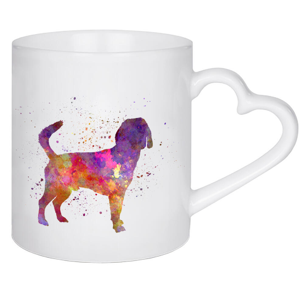 Herztasse "Beagle harrier dog in watercolor" artboxONE - Tiere - Dog,Pet,Childish,Watercolor,Decorative,Nursery decor,Animal,Animals,Dogs,Hund