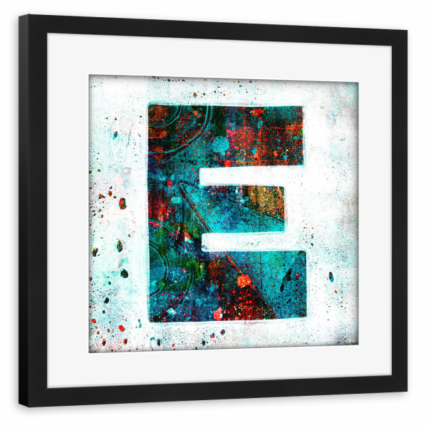 Poster mit Rahmen schwarz "Explore The World" artboxONE - Geometrie - E,Grafitti,Abstrakt