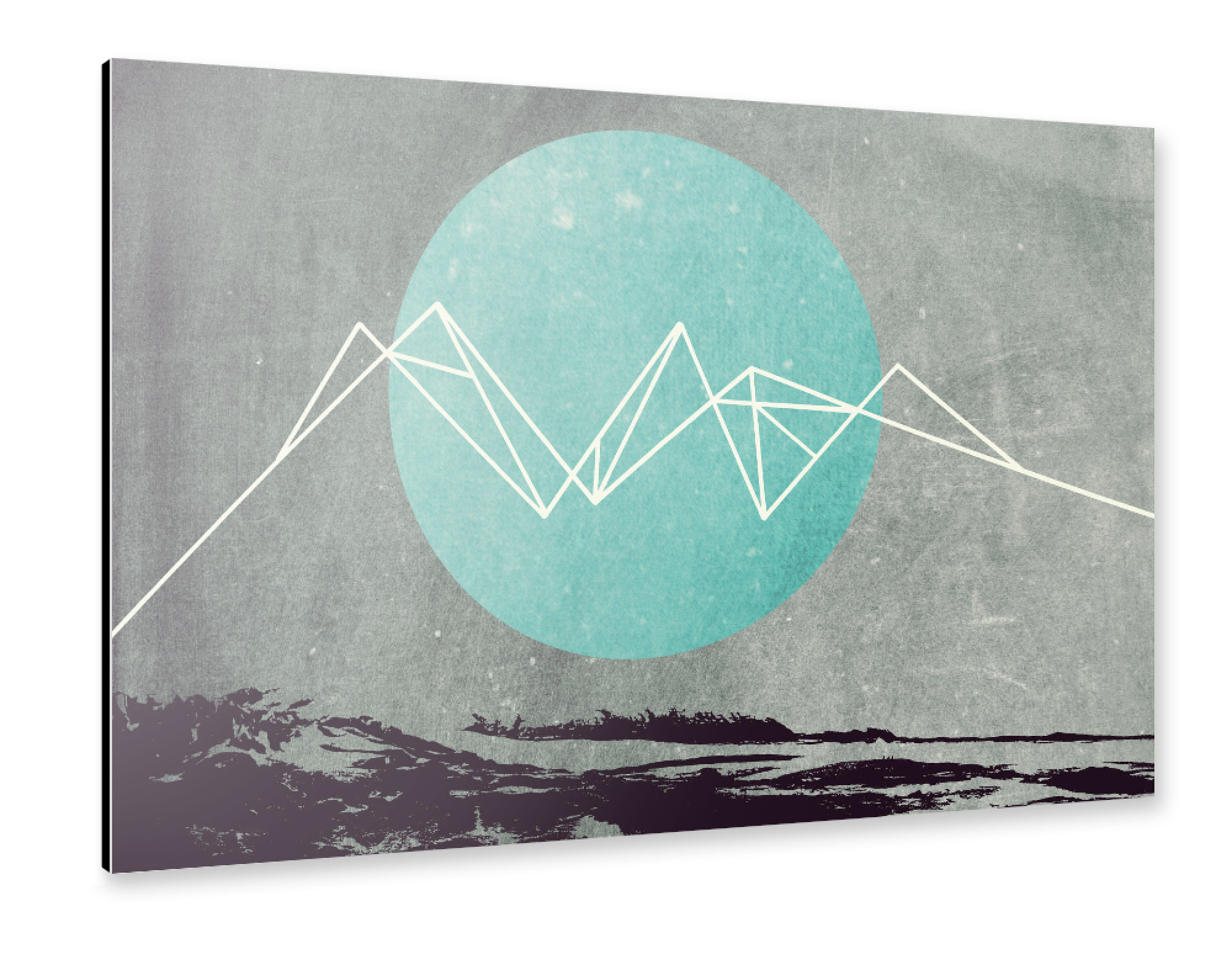 Alu-Dibond "Moon geometry" 75x50 cm artboxONE