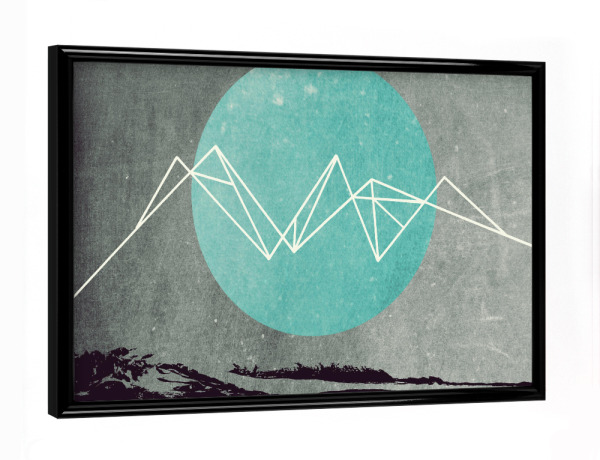 Poster mit schwarzem Rahmen "Moon III" artboxONE - Geometrie - Mond,Moon,Zackig,Geometrie,Geometrisch