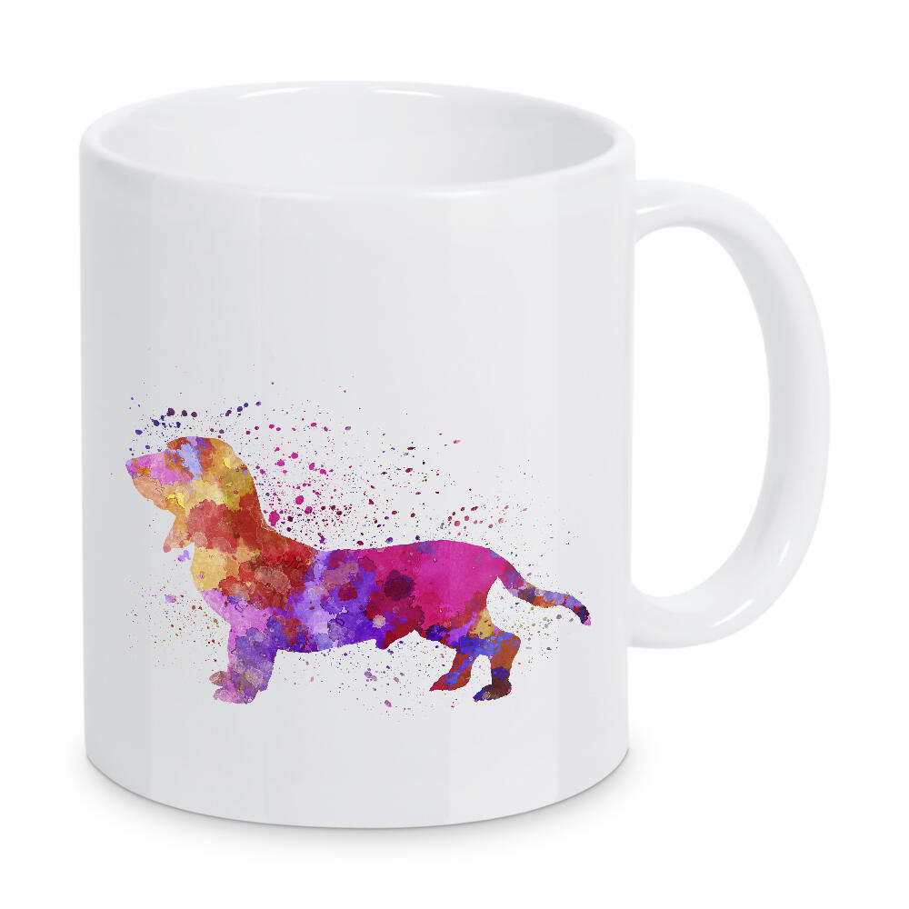 Tasse "Blue Gascony Basset in watercolor" artboxONE - Tiere - Dog,Pet,Childish,Watercolor,Decorative,Nursery decor,Animal,Animals,Dogs,Hund,Tier