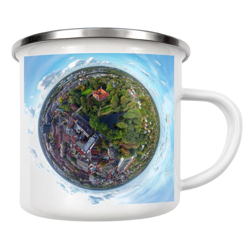 Emaille Tasse "Hamburg-Bergedorfer Schloss; S,hi" artboxONE - Städte,Städte / Hamburg,Reise,Architektur,Reise / Länder