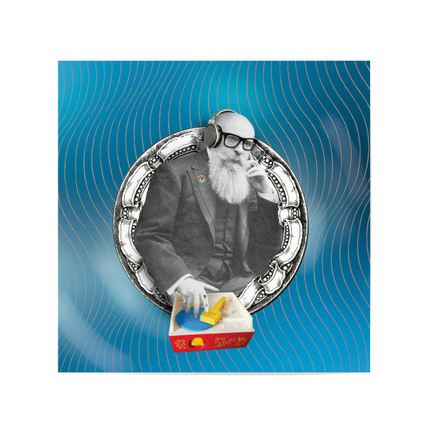 Poster 20x20 cm "Ururopa III" artboxONE - Illustration - Vinyl,Königlich,Musik,Musik,Großvater,Ururopa,Großvater,Kühle,Dj