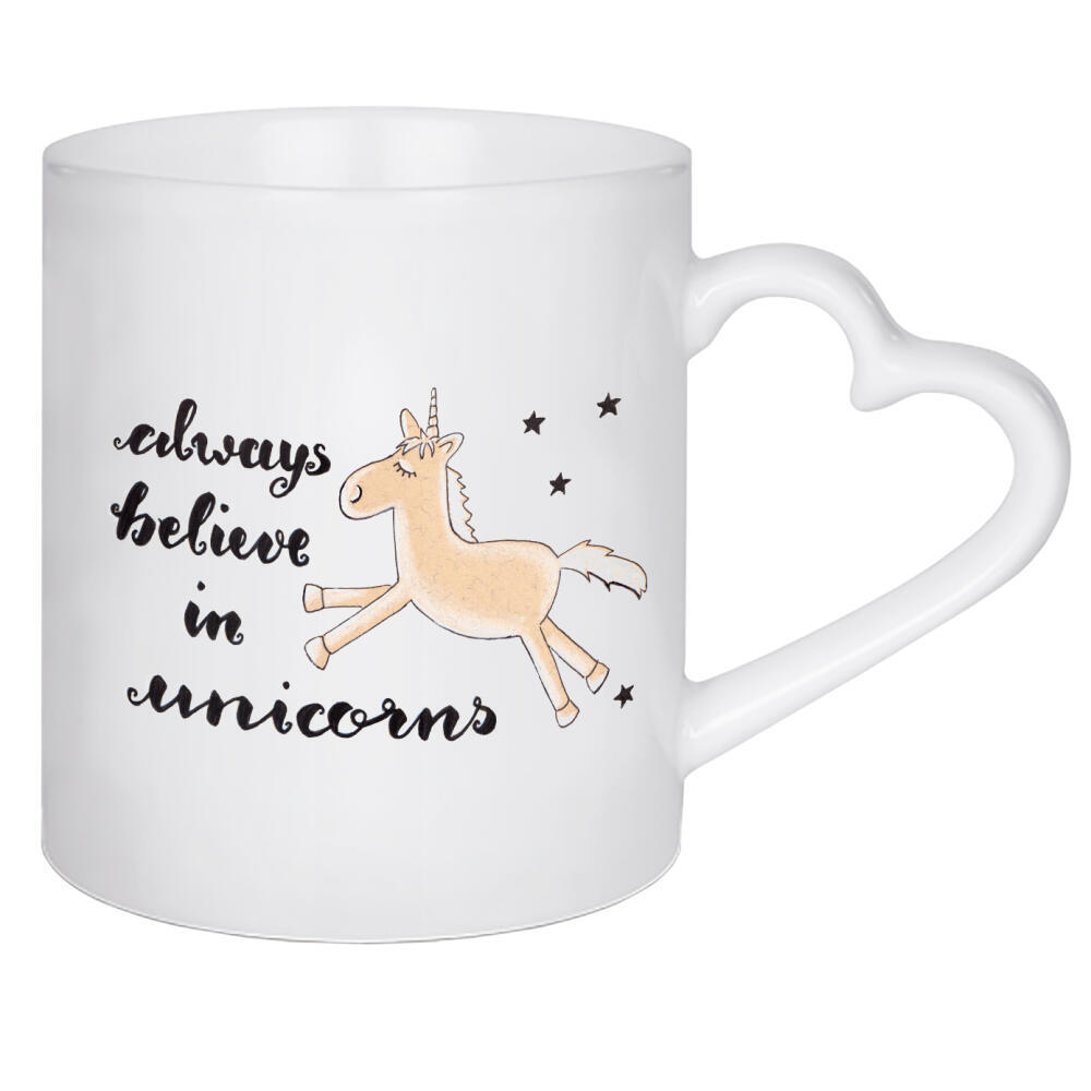 Herztasse "Unicorns" artboxONE - Typografie,Tiere,Fiktion