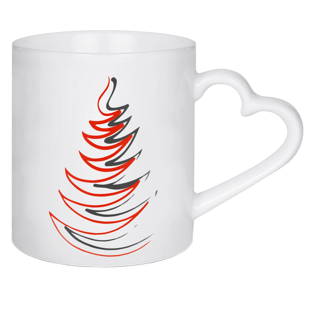 Herztasse "X-mas tree" artboxONE - Abstrakt,Geometrie,Weihnachten