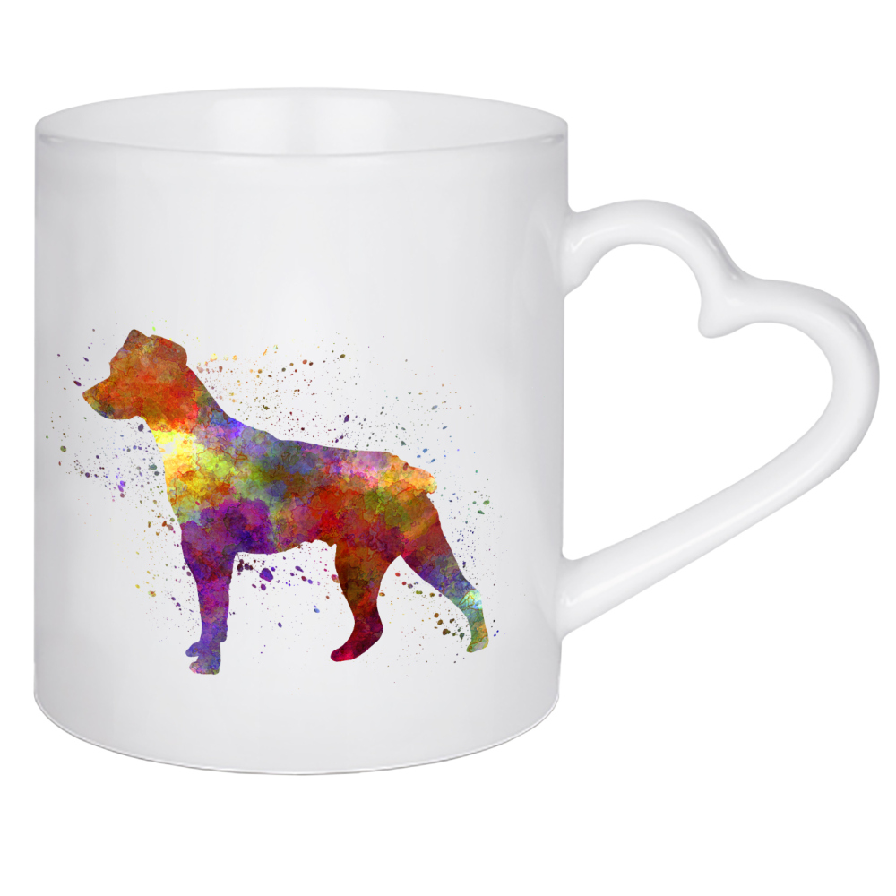 Herztasse "Brazilian Terrier in watercolor" artboxONE - Tiere,Abstrakt