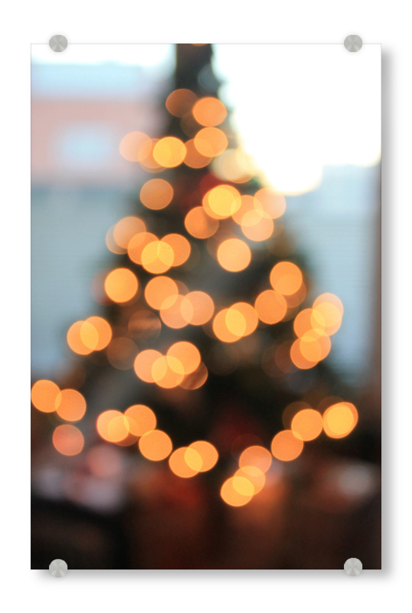 Acrylglasbild "Es brennt, es brennt" artboxONE - Natur - Weihnachten,Weihnachtsbaum,Tanne,Lichter,Christmas,Christbaum,Bokeh,Blur,Home