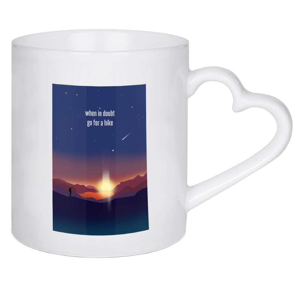 Herztasse "Go for a hike" artboxONE - Fiktion
