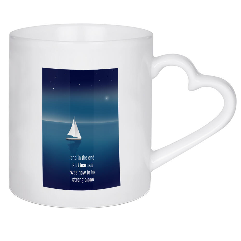 Herztasse "Strong alone" artboxONE - Natur,Reise,Fiktion