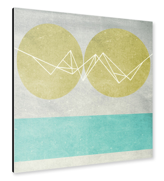 Alu-Dibond "Geo Double" 30x30 cm artboxONE