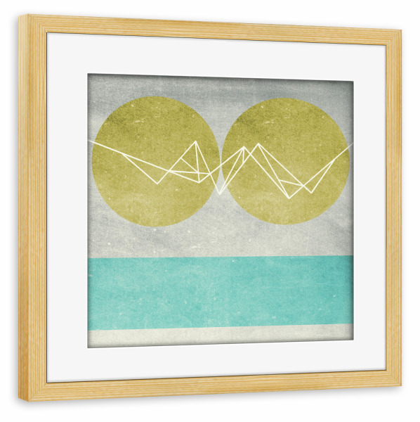 Poster mit Rahmen kiefer "Geo Double" artboxONE - Geometrie