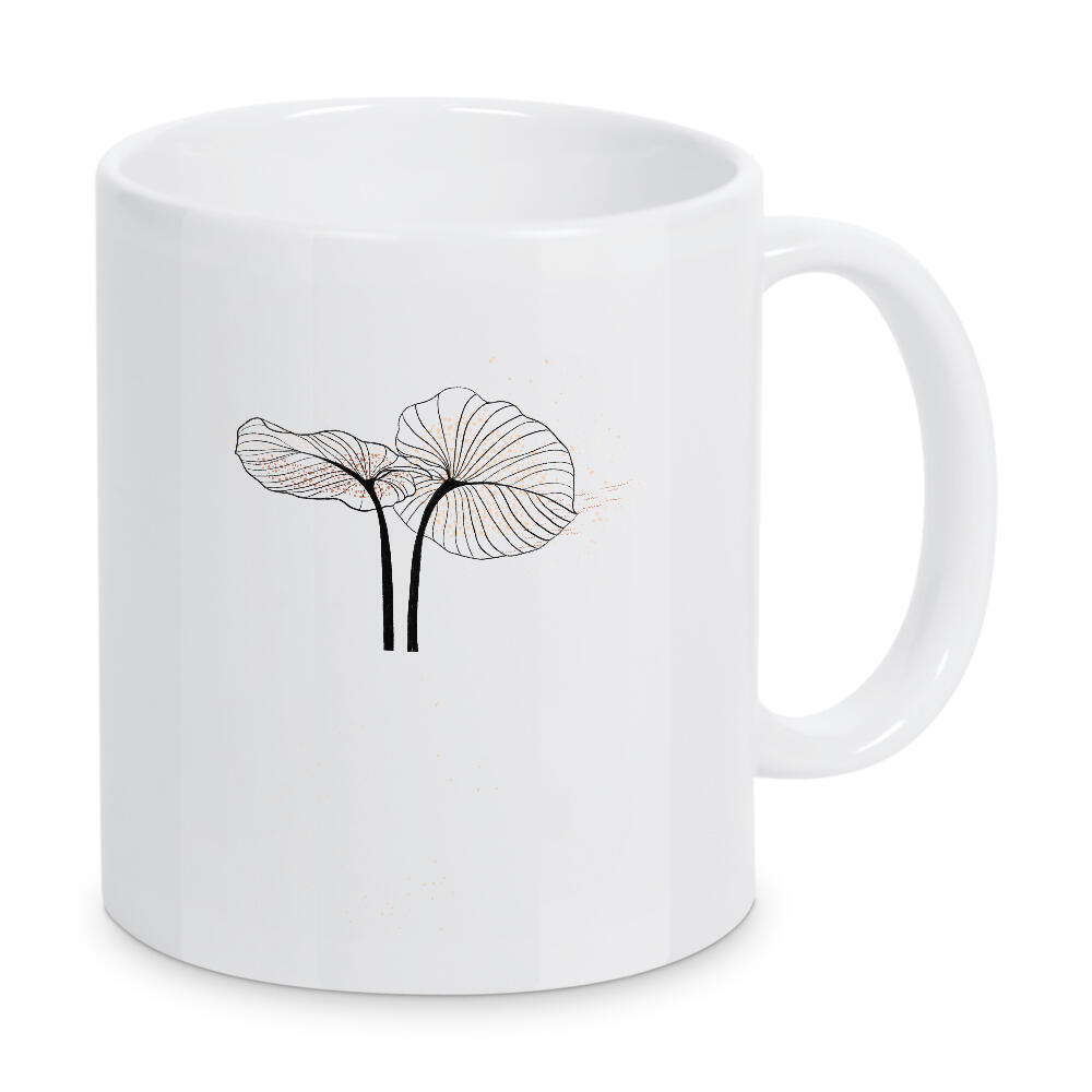 Tasse "Momo noSix" artboxONE - Natur,Floral,Abstrakt - Blume,Vase,Boho,Boho deko,Trockenblume,Pflanze,Blätter,Herbst,Leaves,Plants,Flowers