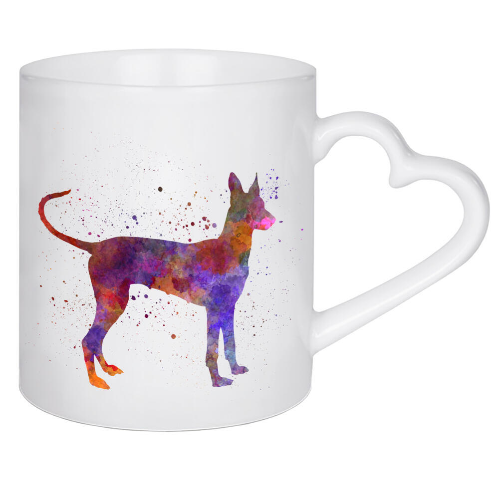 Herztasse "Cirneco Dell Etna in watercolor" artboxONE - Tiere,Abstrakt